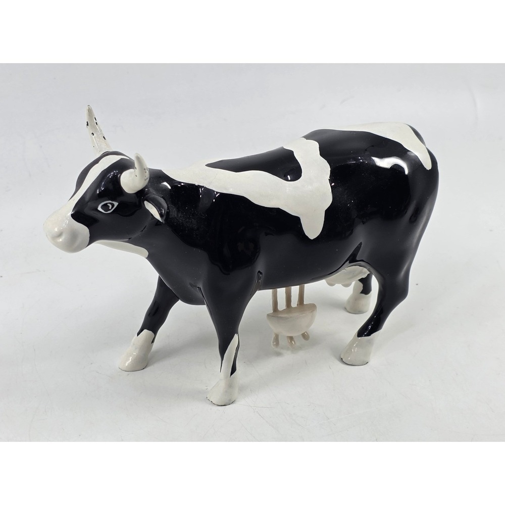 CowParade 2000 Moozart Ceramic Cow Figurine Black White 9179 Westland Giftware